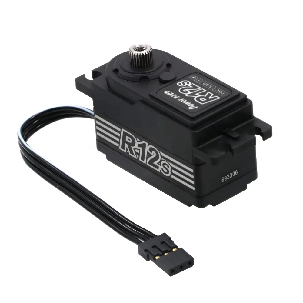 

Power HD R12S 12KG High Torgue Brushless Matel Gear Servo 6.0~8.4V 1520μs / 333hz for Rc 1/10 Electric RC Car