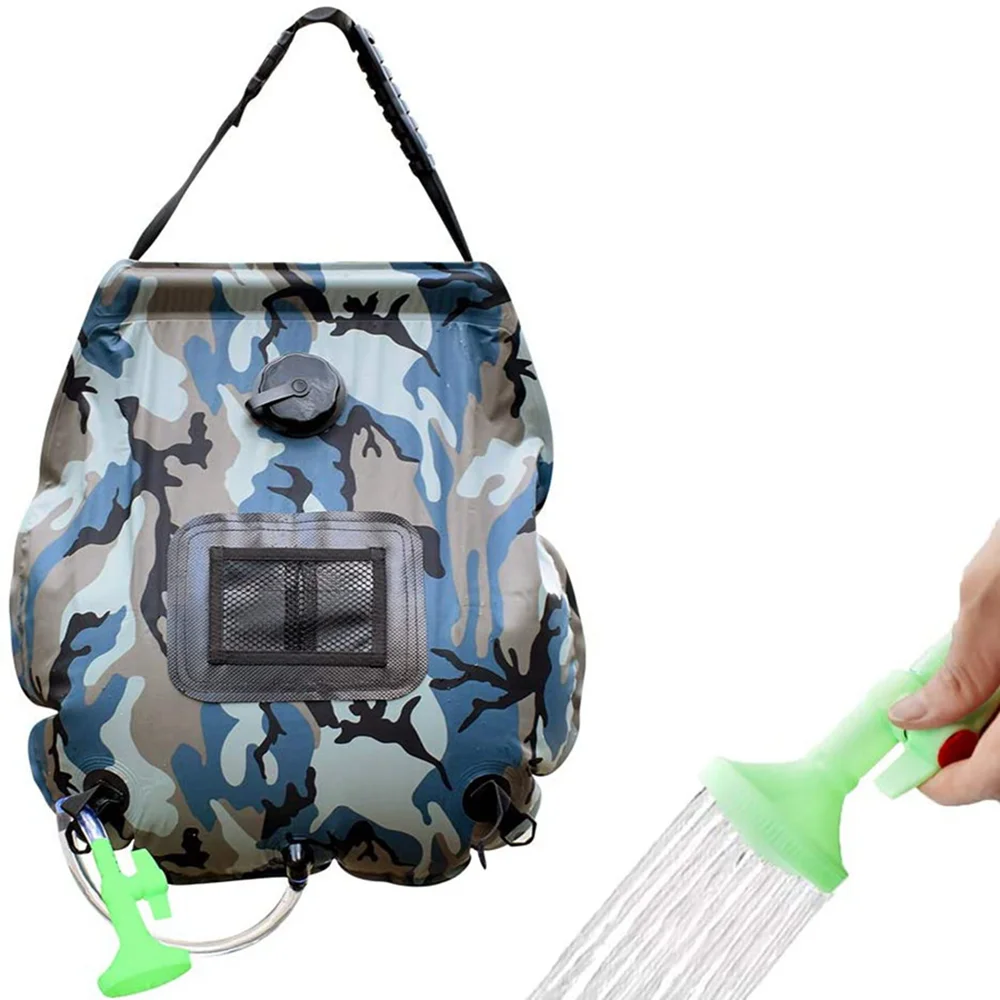 Solar-Dusch tasche im Freien 20l Solarheizung Outdoor-Camping-Dusch tasche Warmwasser temperatur 45 Grad C mit abnehmbarem Schlauch kopf – Detail 9