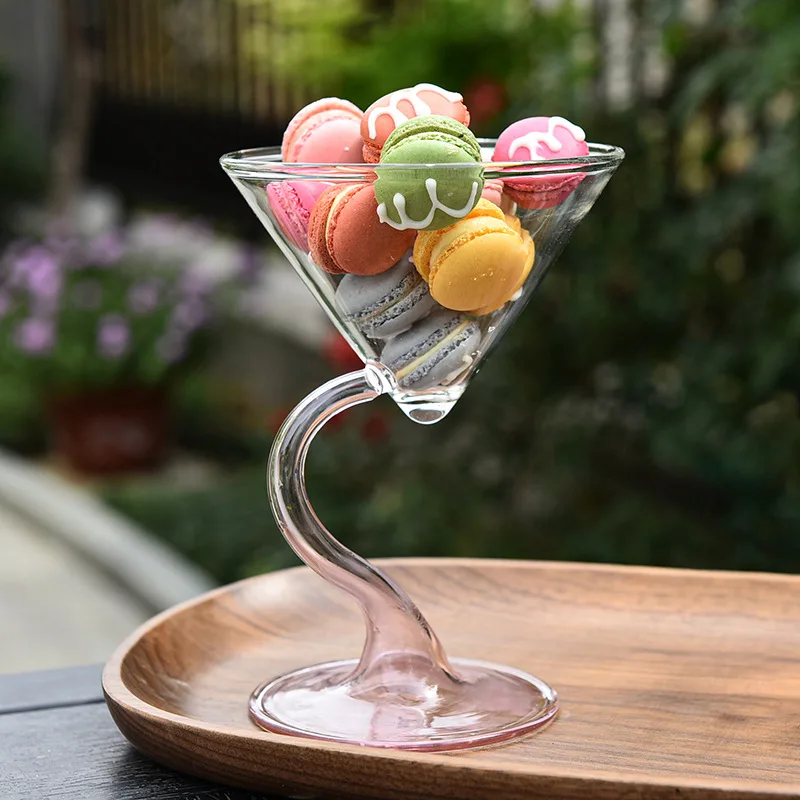 

2pcs set ins hot selling glass Ice cream cup milk shake dessert drink high glass pudding ice cream bowl