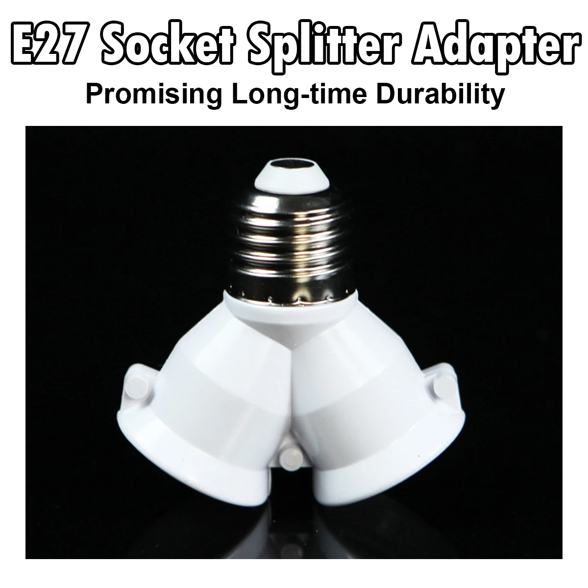 

Light Lamp Bulb Socket Screw E27 LED Base E27 To 2-E27 Splitter Adapter Lamp Holder Socket Bulb Holder Lighting Accessories