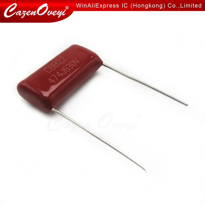 10pcs/lot 630V474J 0.47UF 470NF Pitch 20MM 630V 474 CBB Polypropylene film capacitor In Stock