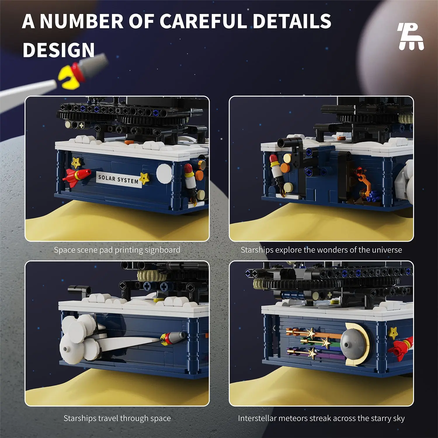 "لعبة مكعبات بناء كوكب النظام الشمسي من سلسلة الفضاء للأطفال"