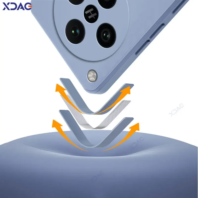 Original Cellphones Cases for OPPO Find X8 Pro 5G Luxury Square Liquid Silicone Back Cover FindX8Pro Double Liner Soft Coque Bag image 3