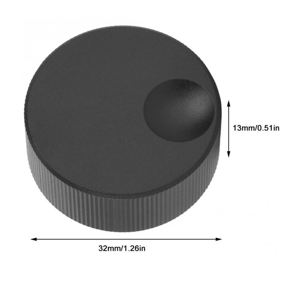 

Aluminum Knob Volume Control Knob 32mm Diameter Anti-slip Texture Black Frosted Solid Aluminum Frame Practical