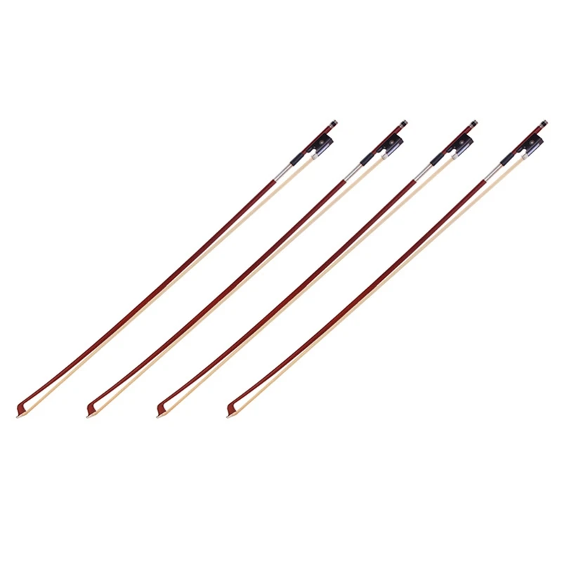 

T22C 4X Black Octagonal Bow Children Playing Durable Violin Bow Musical Instruments 4/4 Portable Learn Practice Bow