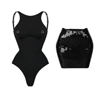 2026 2Pcs Sexy Women One Piece Swimsuit Female Swimwear Solid Biquini High Cut Monokini Push Up Swim Suits Bathingsuit Beachwear 3