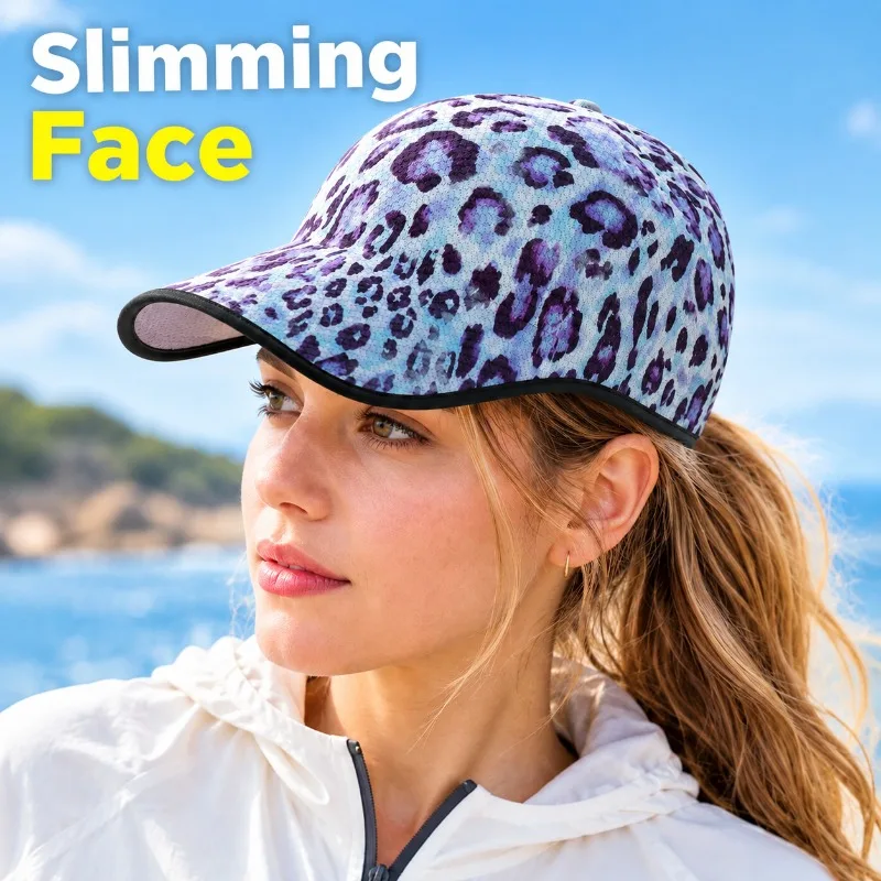 Seamless Integrated Pleated Cap Outdoor Sports Peaked Hat Slim Facial Effect Baseball Cap Lightweight Breathable Travel Shopping