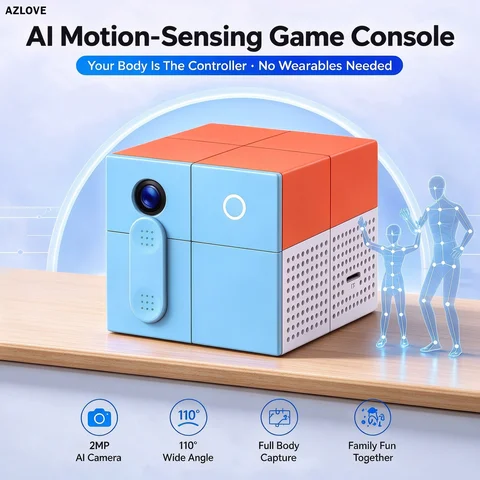 M58 AI Motion-Sensing Game Console for Kids & Families, Game Box with No Wearable Accessories Required, Kids Toy & Kids Gift