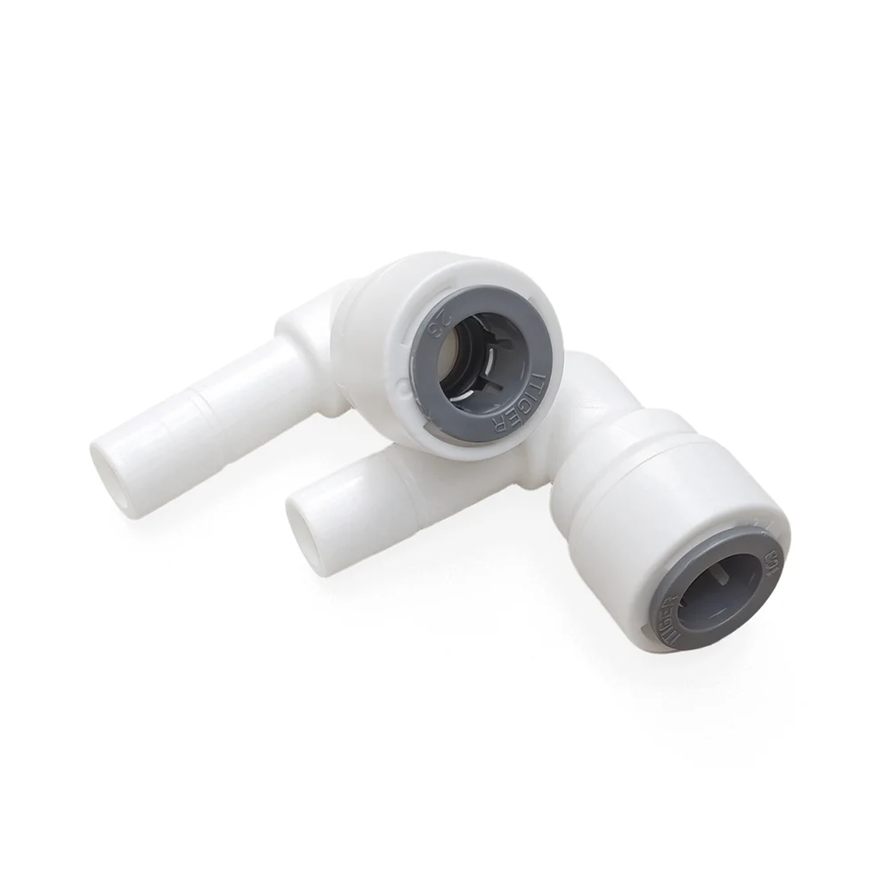 KegLand Duotight -9.5mmx 9.5mm Male Elbow Quick Connect Hose Connector Push-in Fittings Joint ( Gray and White Random )
