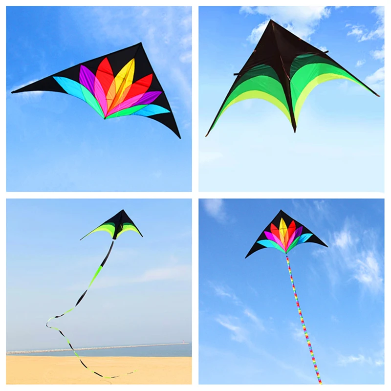 free shipping 2m large delta kite flying toys line kids kites factory delta kites flight kite flower kite Line winder sports toy