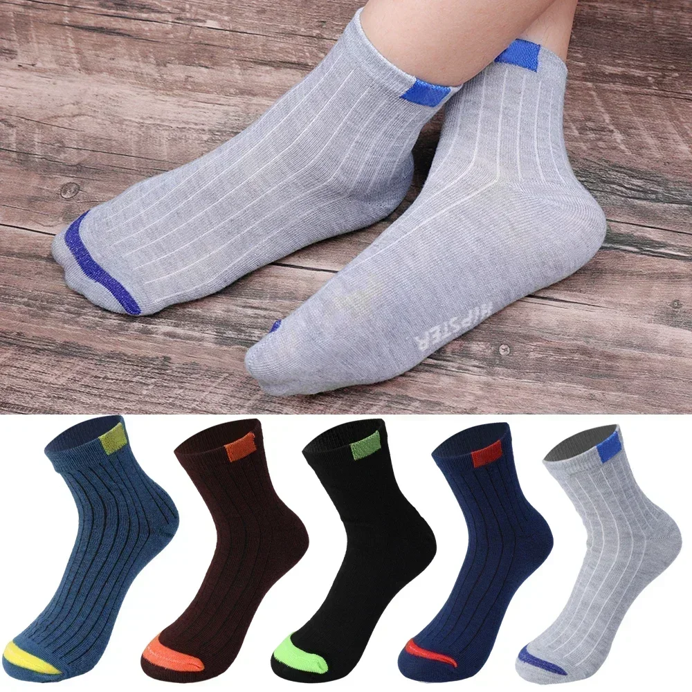 1-5pairs Bamboo Fiber Autumn Winter Men Socks Breathable Cotton Sports Sock Deodorant Business Plus Size 38-47