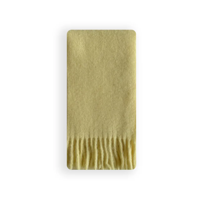 Alpaca Mohair Wool Blend Scarf for Women, Solid Color Tassel Winter Wrap,Ultra Soft & Plush Luxurious Shawl, Cozy Warm Accessory