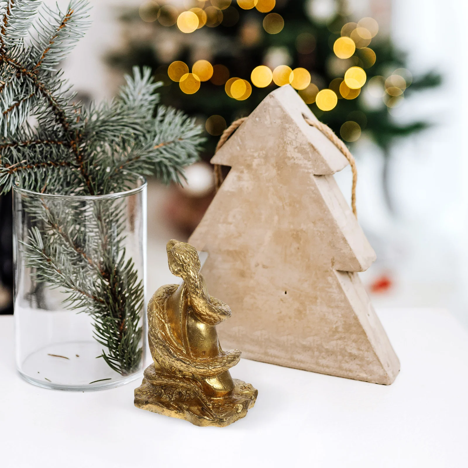 

Copper Snake Statue Retro Desktop Decor Exquisite Craft Miniature Adornment Vintage Animal Home Decoration