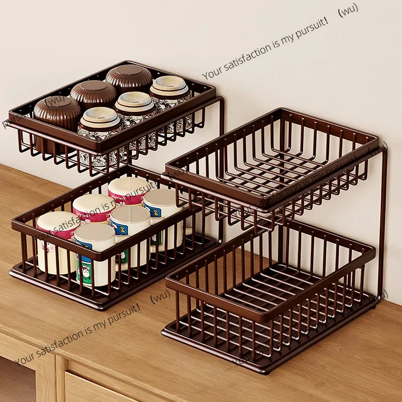 Coffee table countertop cup holder Water cup Teacup layered storage rack Multifunctional melon and fruit dried fruit rack