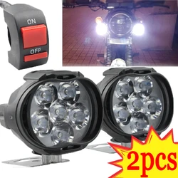 Motorcycle Electric Bike 6LED Auxiliary High Brightness Headlight Waterproof Spotlight Scooter Work Light Motorcycles Accessory