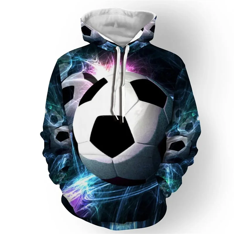 Felpa con cappuccio modello calcio divertente per uomo Flame Pentagram felpe con stampa 3D felpe con cappuccio Casual Pullover maniche lunghe Streetwear sciolto