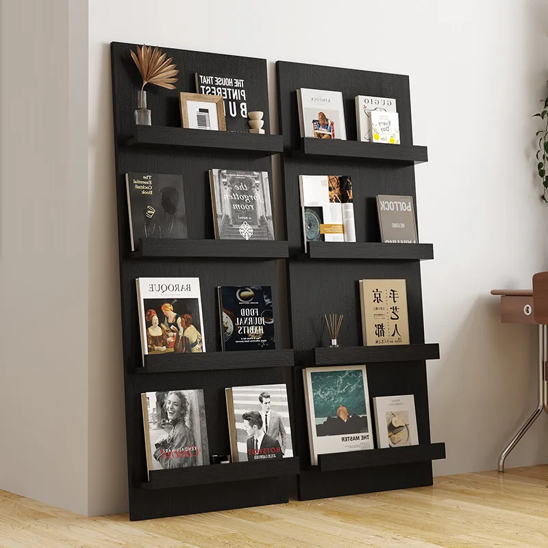 

ins newspaper shelf Floor bookshelf Wall storage shelf Bookshelf Picture book display shelf Magazine multi-layer bookshelf