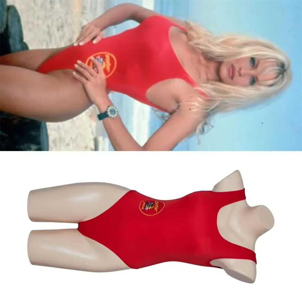 Pam & Tommy Pamela Anderson disfraz de Cosplay mono rojo Sexy traje de baño estilo Baywatch ropa de playa traje de baño para mujer