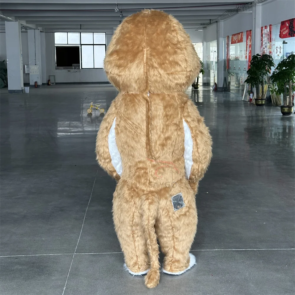 2m Furry Inflatable Lion Alex Mascot Costume Adults Animal Theme Blow Up Fancy Dress Halloween Chrismtmas Party Accessories