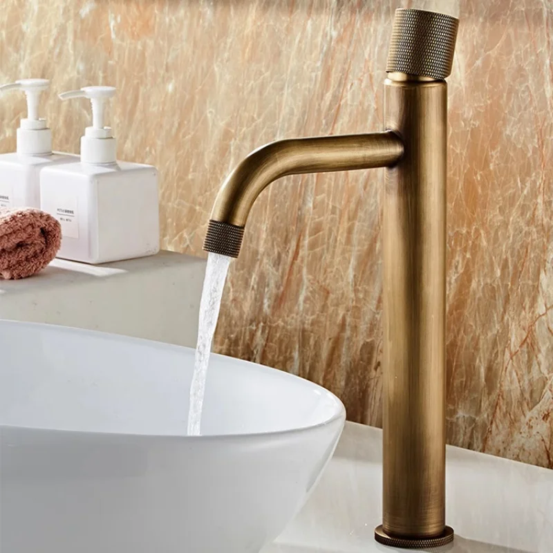

Antique Bathroom Faucet Brass Basin Faucet Hot & Cold Bathroom Sink Faucet Lavotory Faucet Water Mixer Water Tap
