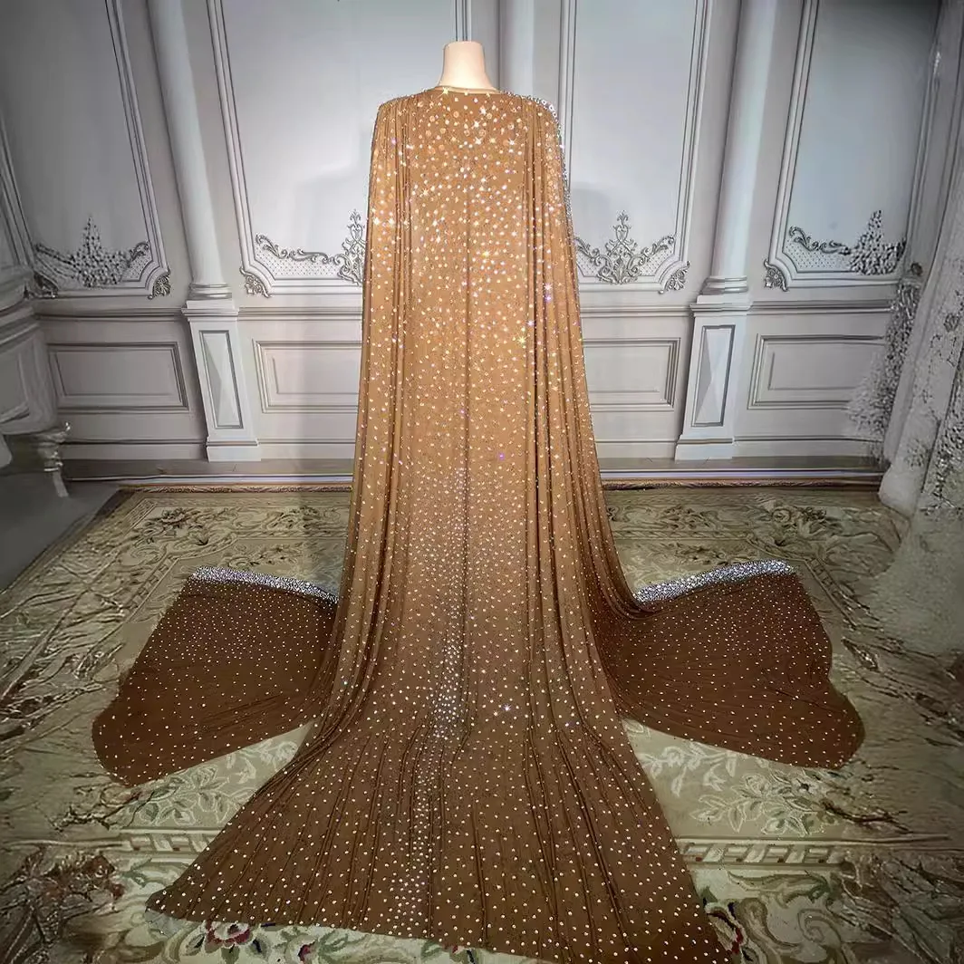 ชุดราตรีหรูหราสไตล์ดูไบ แขนยาว ประดับคริสตัลและลูกปัด เหมาะสำหรับงานปาร์ตี้ งานพรอม งานแต่งงาน และงานราตรีสำหรับผู้หญิง