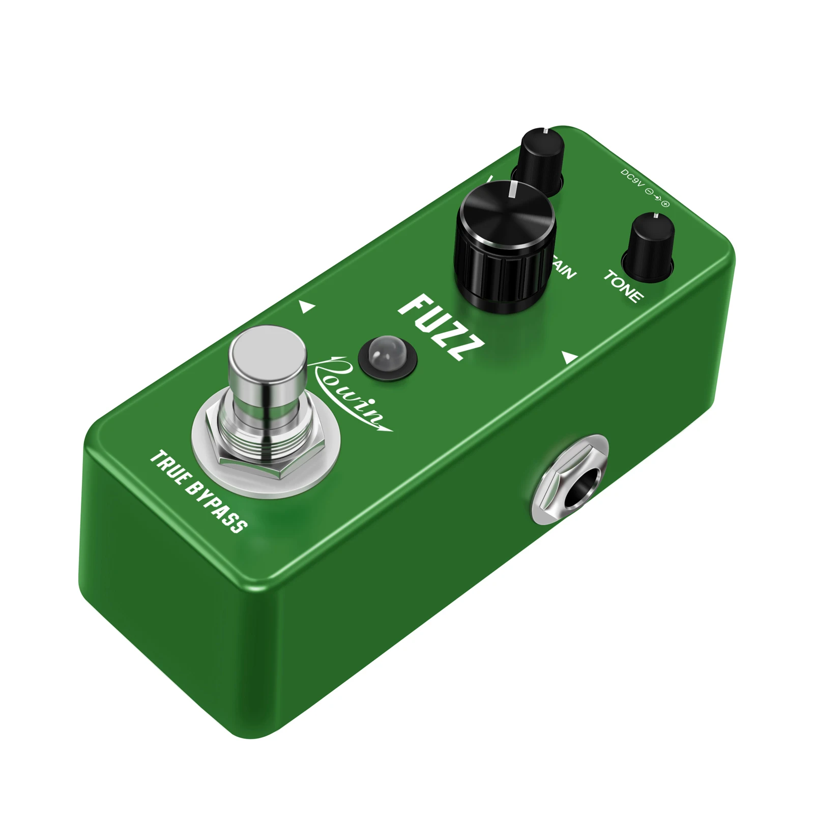 Rowin LEF-306 Fuzz Pedal For Electric Guitar & Bass Traditional Fuzz Effect Full Metal Shell ​True Bypass