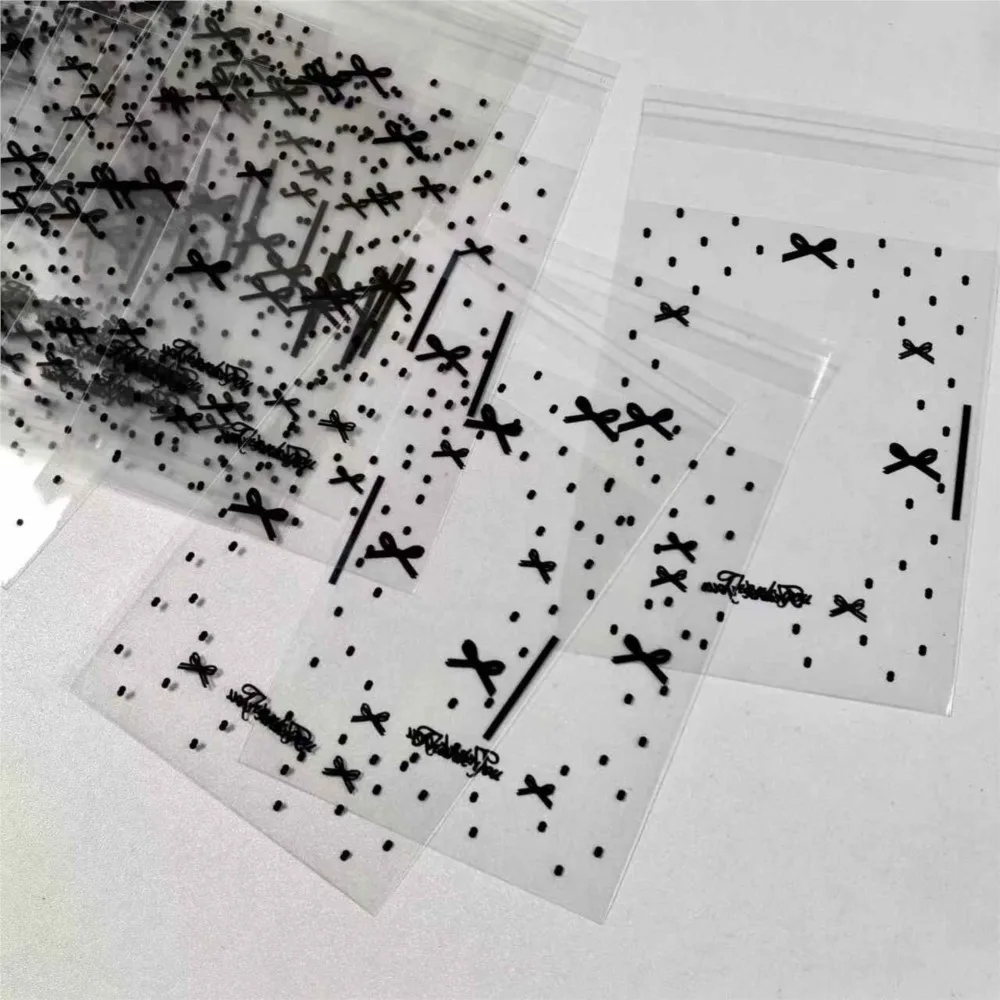 50 sacs transparents en OPP de 8x10 cm, style kawaii, pour emballage esthétique, idéaux pour badges Kpop, bonbons, bijoux faits main et emballage cadeau.