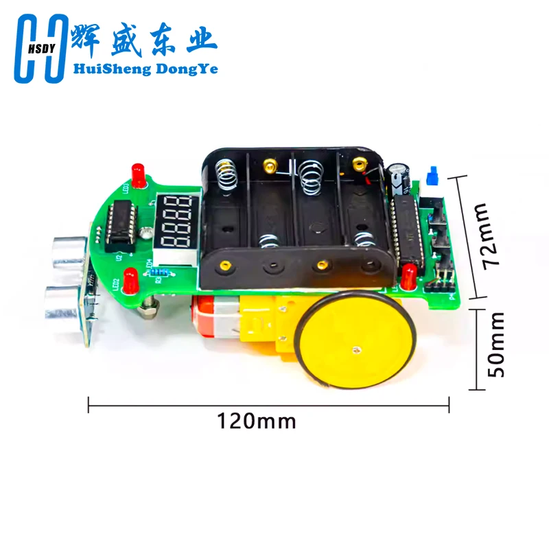 لتقوم بها بنفسك بالموجات فوق الصوتية تتراوح تجنب العوائق طقم إلكتروني للسيارة شاشة LED برمجة ممارسة لحام السيارة الذكية لتقوم بها بنفسك عدة