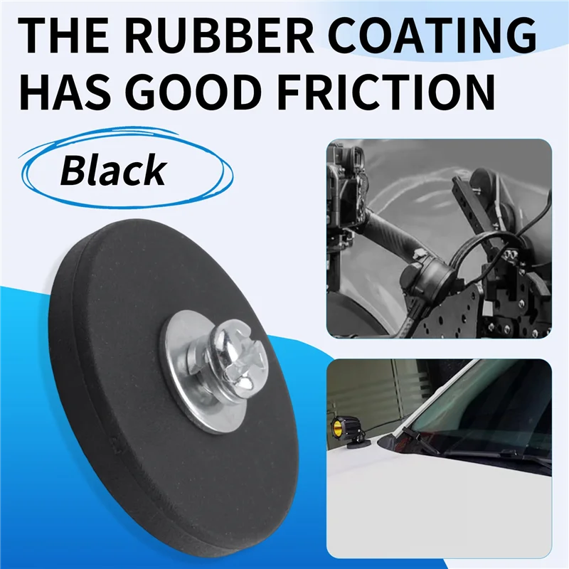 

Rubber Coated Magnet Magnet With Rubber Coating Ø 43Mm Anti Scratch Magnet M6 Male Thread Black