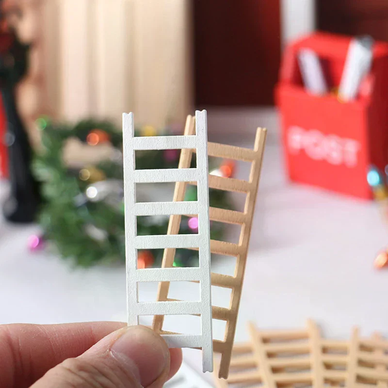 5 قطعة 1:12 دمية أثاث مصغر سلم خشبي الدرج ديكور المنزل