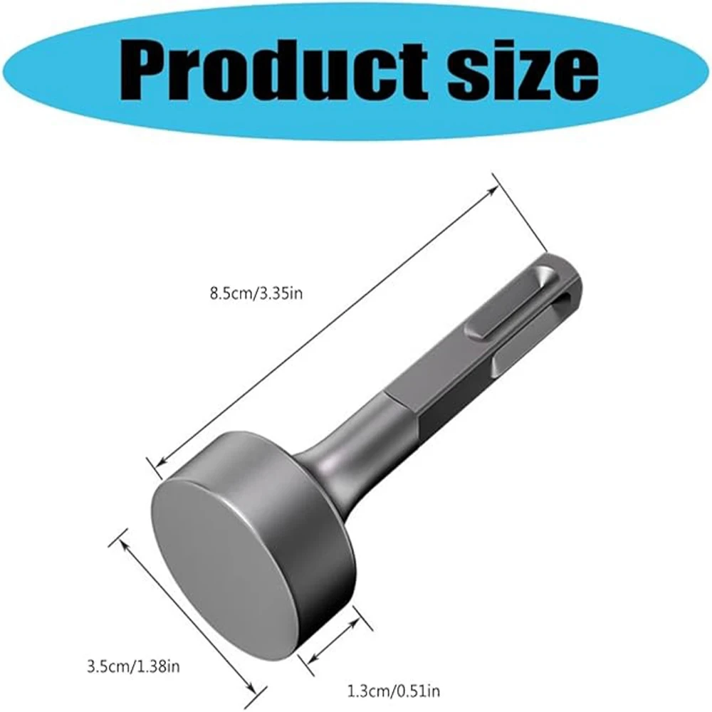 85mm Ground Rod Driver Heavy Duty - Forged Steel Drill Bit Hammer Attachment For Grounding Rods Fence Installation Wear Bits
