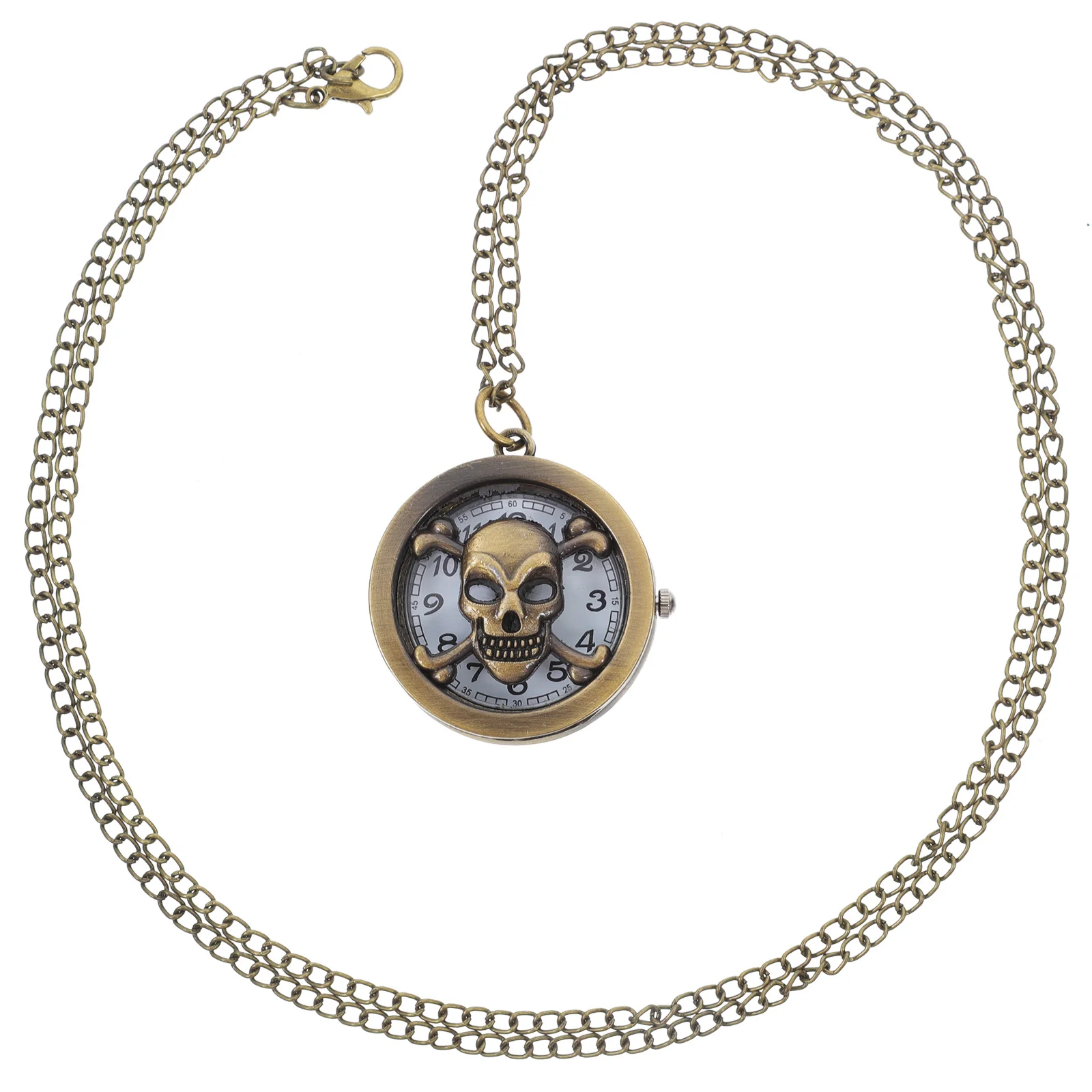 

Bronze Skull Pocket Watch Retro Vintage Alloy Durable Fashion Jewelry Decorative Ladies Gift Pocket Watches Bronze Watches