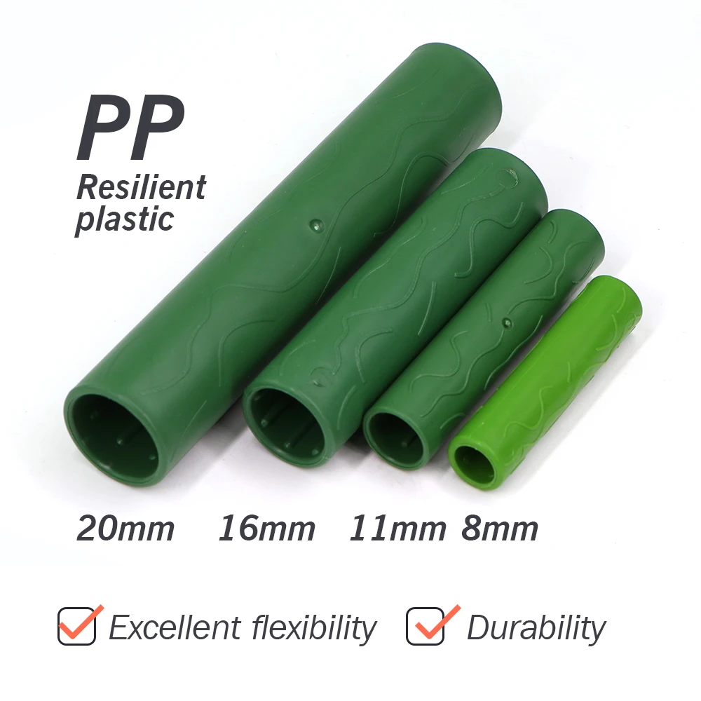 20PCS Plant Support Connectors Vines Climbing Plant Connecting Pipes 8/11/16/20mm Garden Stakes Grafting Stick Joint Accessories