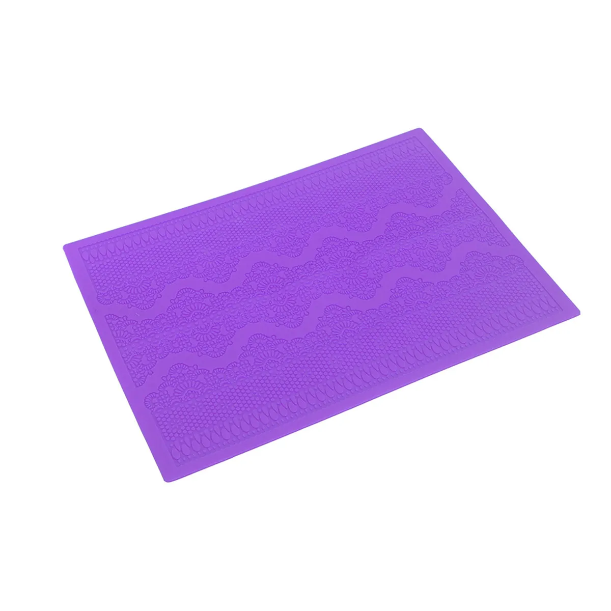 1 pieza de tapete de silicona para decoración de pasteles, color morado, de grado alimenticio, antiadherente, flexible, herramienta de repostería para decoración de pasteles, pan y chocolate en la cocina.