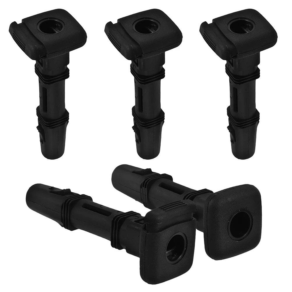 

5 pcs Car Headrest Accessories Plastic Post Guide Inserts Front Seat Adjustable Locking Tube Sturdy Comfortable Support Square