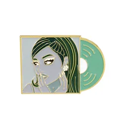 Singer music album cover sexy comic brooches positive power confidence enamel pins fans gift accessories