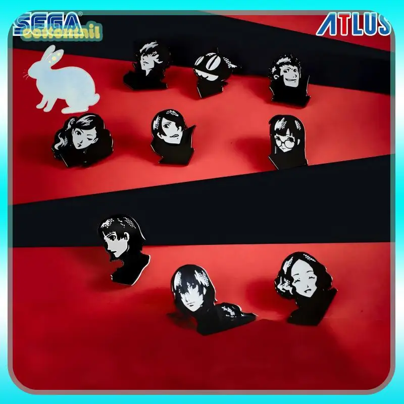

Original SEGA Persona 5 Royal Metal Badge Blind Box Game Peripheral Ornament Collect Toys Gift For Boys And Girls