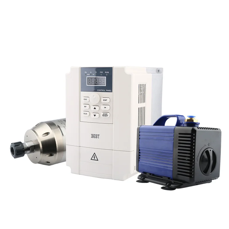 Engraving Machine 4.5kw Stone Spindle 24000rpm Supporting 5.5kw Frequency Converter And 3.5m Cooling Water Pump Fixture