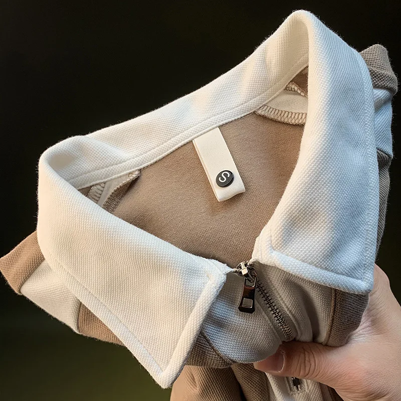 الهراء مربع نمط الربط قميص بولو للرجال 2025 جديد فضفاض تنفس خمسة كم تي شيرت الصيف عادية