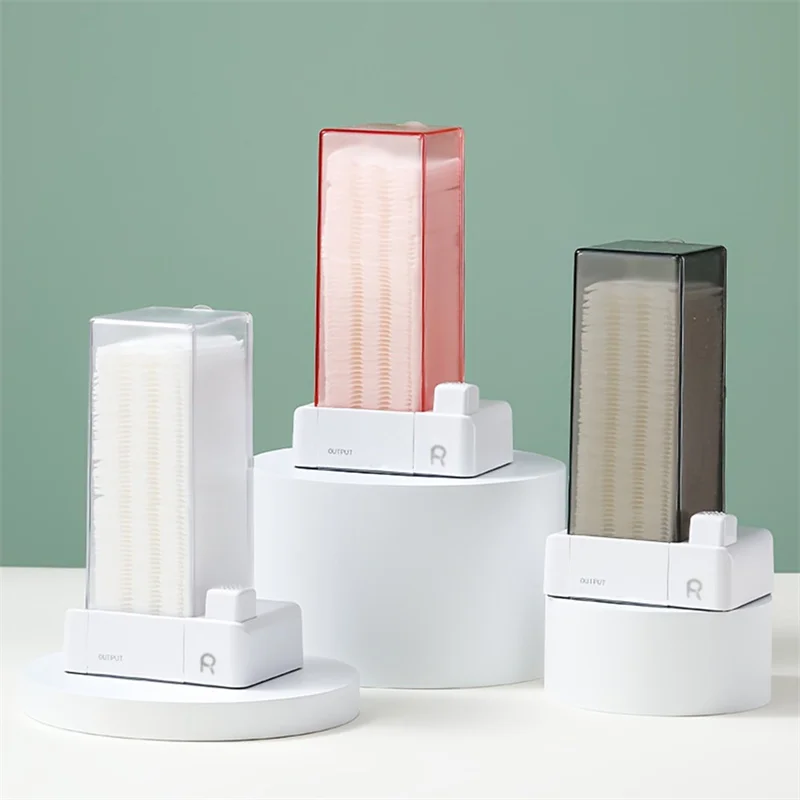 New 1PC Desktop Makeup Cosmetic Storage Box With Cotton Pad Pull Out Dispenser Automatic Organizer Holder Dustproof Nail Wipe