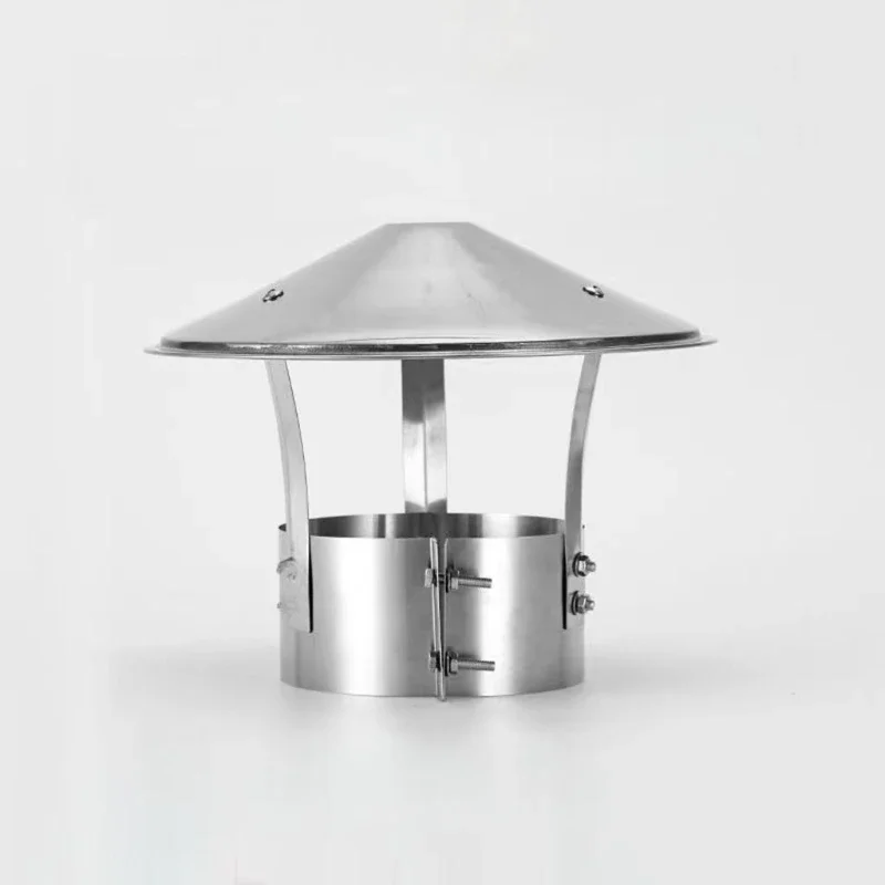 Windproof Hat Stainless Steel Chimney Rain Cap Smoke Exhaust Pipe Outdoor Chimney Cover The Chimney of The Fireplace Emits Smoke