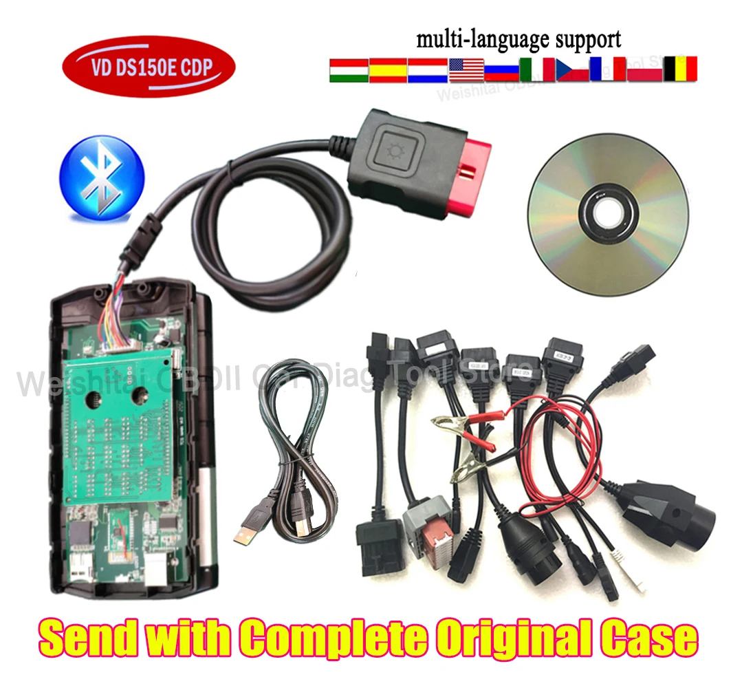 2021.11 جديد Keygen Vd Ds150e Cdp ل TNESF DELPHIS ORPDC Obd2 الماسح بلوتوث سيارة شاحنة Led 3in1 أدوات التشخيص إرسال