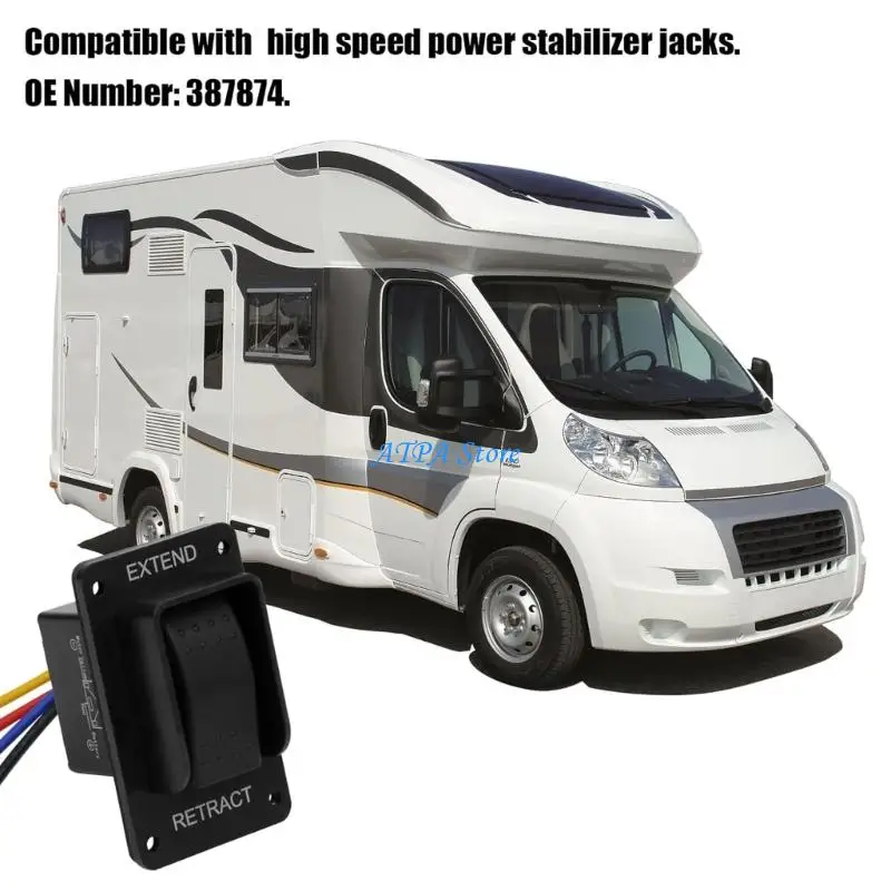

U13C 387874 Extend Retract Switches Assembly with Harness Replacement Stabilizer Jacks Switches for Stabilizer Jacks