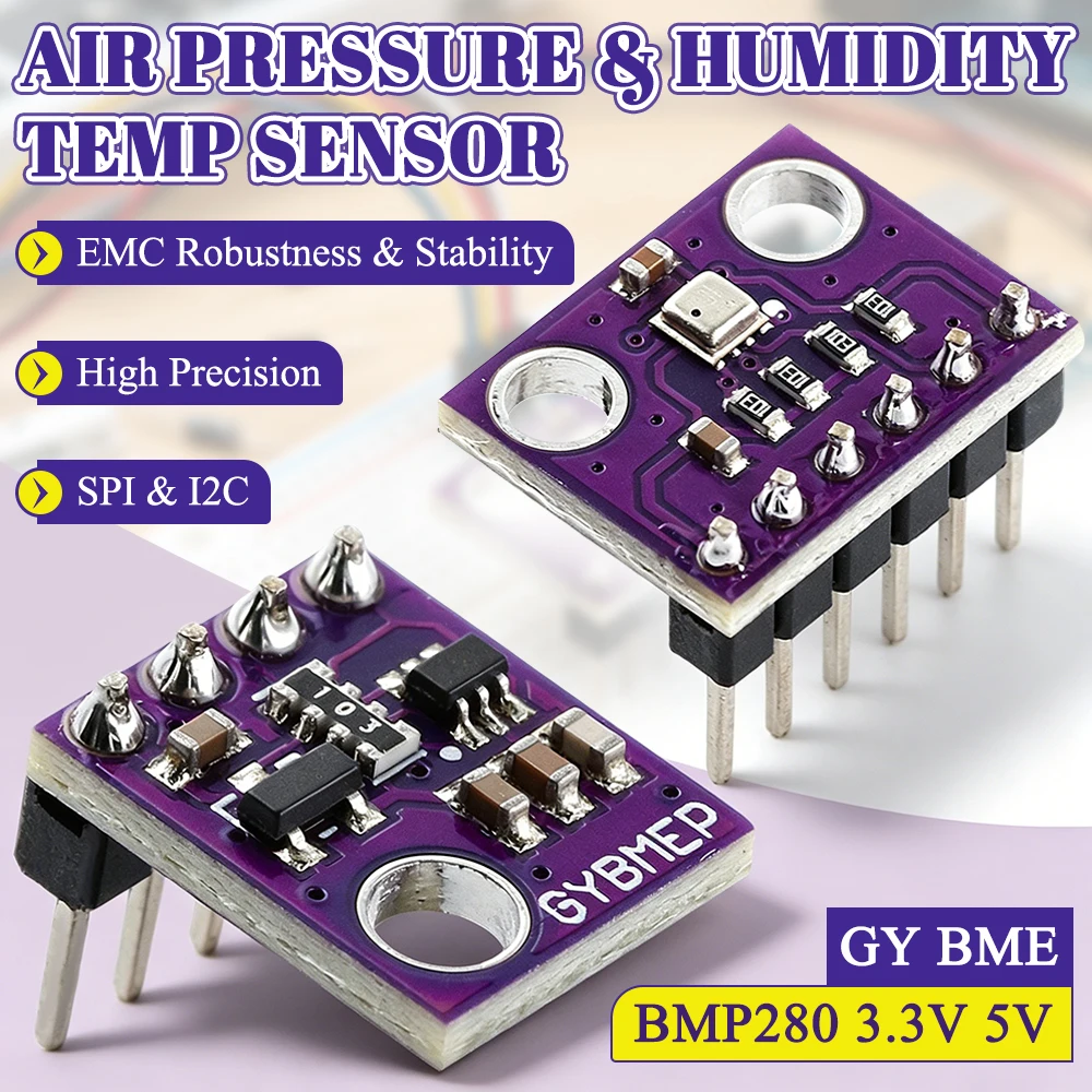 Gy bmp280 5V Temperatur luftdrucks ensor bme280 i2c spi 1,8-5V GY-BMP280-3,3 V baro metrisches digitales Sensor modul für Arduino – Detail 7