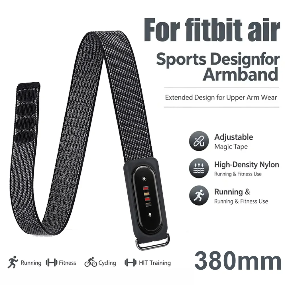 Advanced Woven Nylon Bicep Armband Replacement Strap Adjustable Sport Wristband For Google Fitbit Air Fitness Tracker Accessorie