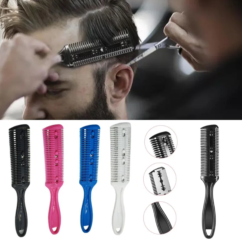 Multicolor Hair Thinning Razor Comb Double Sided Cutting Trimming Comb Barber Styling Tool For Men Women Hair Cut Styling Tool