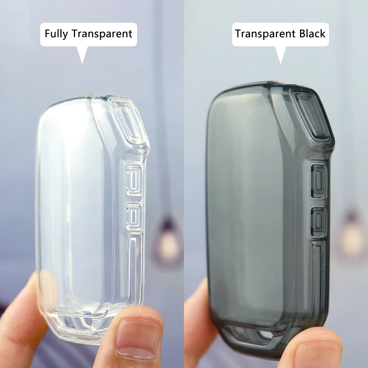 For Kia Forte K3 Cerato Soul Niro Plug-in Hybrid Optima K5 Telluride Sorento K8 Transparent TPU Car Smart Key Cover Case