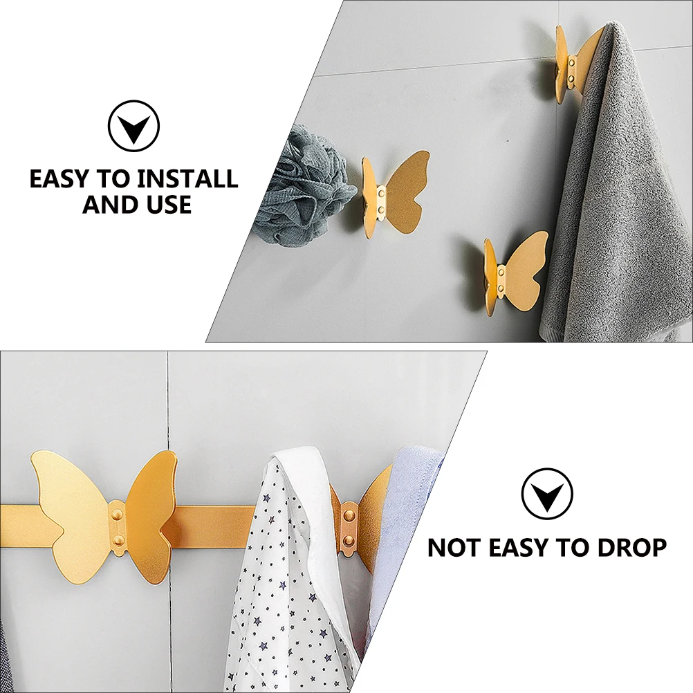 

Space Aluminum Hooks Wall Row Decorative Metal Creative Smooth Surface Polished Finish Hanging Coat Towel