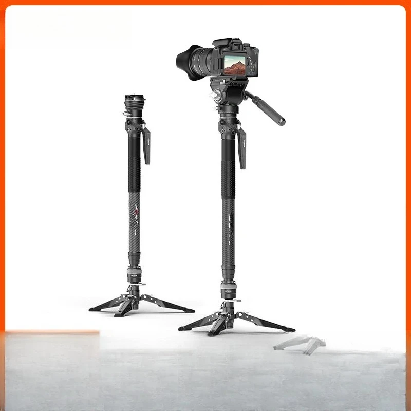 Carbon Fiber Monopod Tripod With Quick Release Plate For DSLR Camera Stand One Click Lifting Travel Lightweight Holder