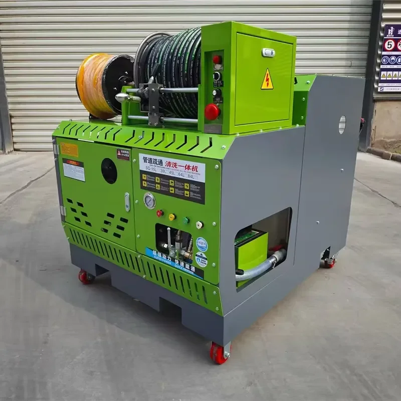 High Quality New Sewer Cleaning Machine 500L Water Tank 37HP 80L/min Diesel Petrol Drain Cleaning Machine Sewer Dredger